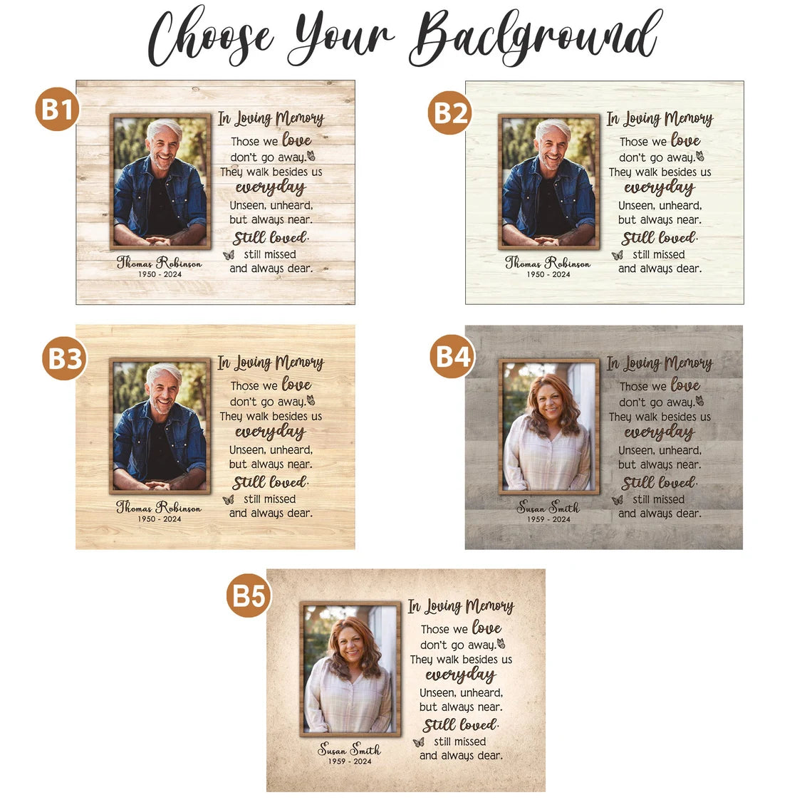 Personalized In Loving Memory Wall Art Custom Photo Memorial Sign