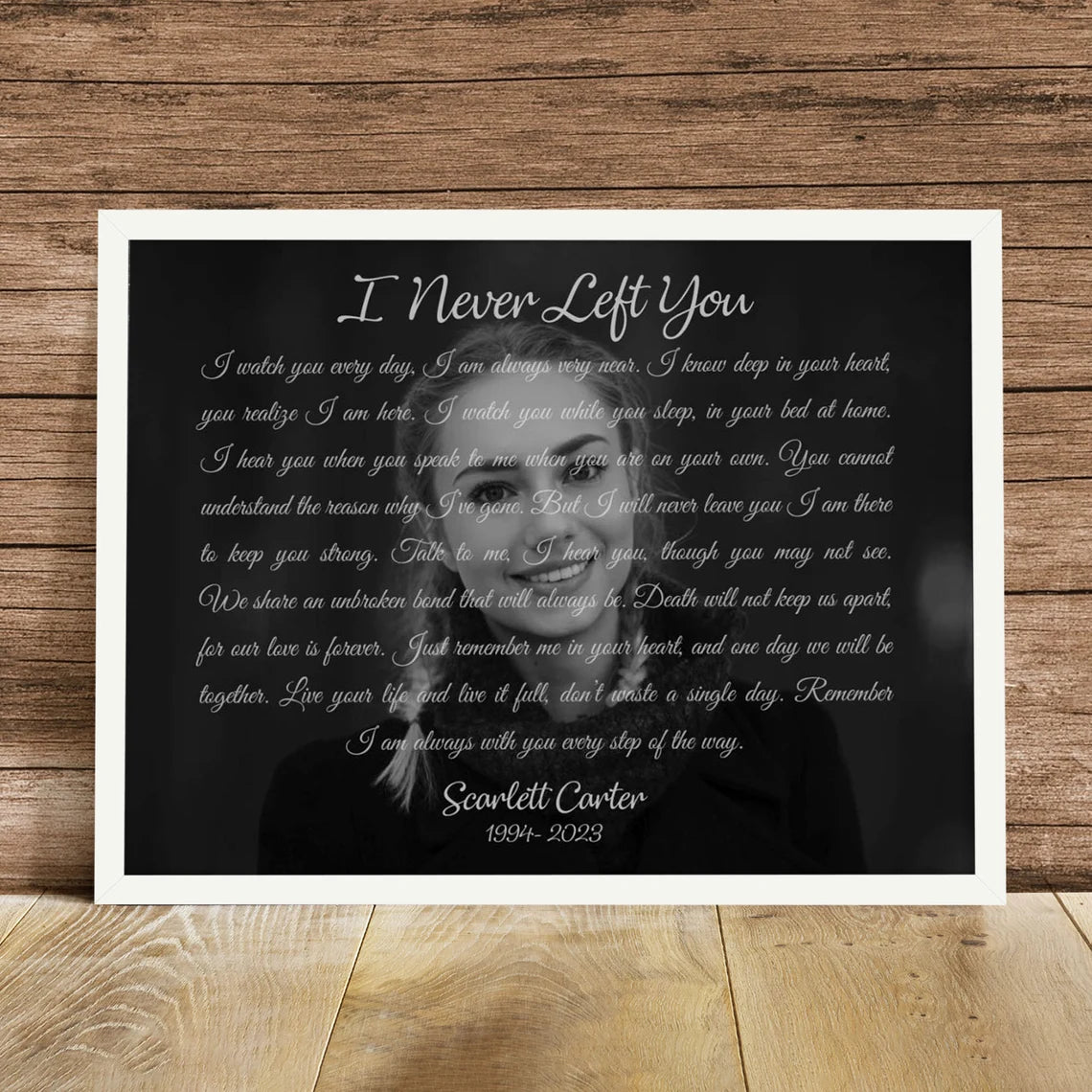 I Never Left You Custom Memorial Portrait Personalized Remembrance Gift