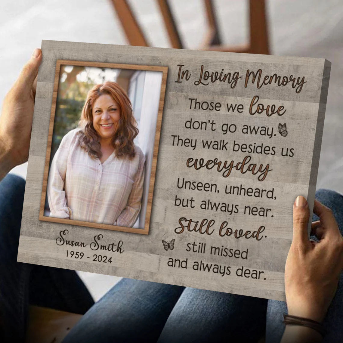 Personalized In Loving Memory Wall Art Custom Photo Memorial Sign