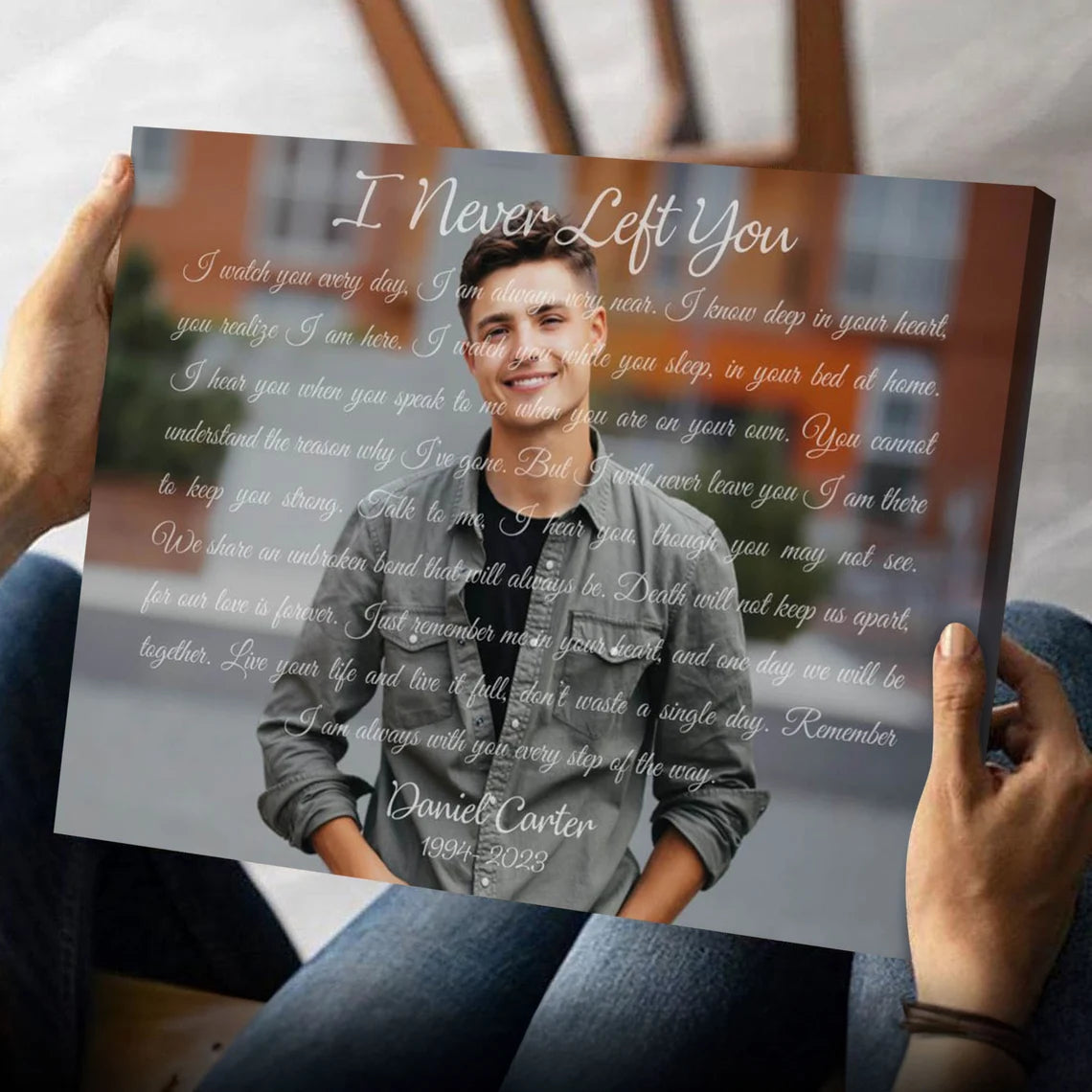 I Never Left You Custom Memorial Portrait Personalized Remembrance Gift
