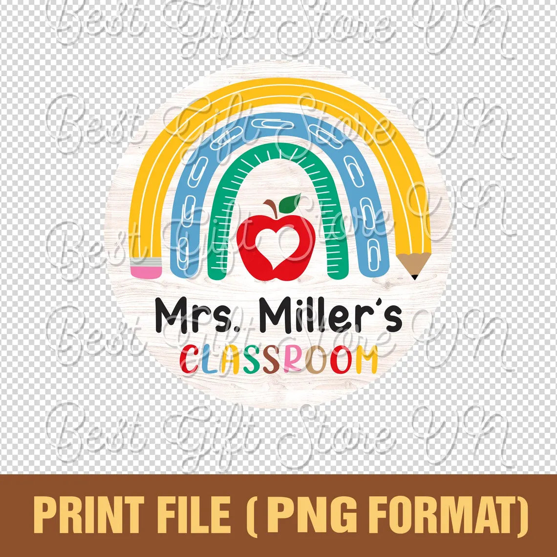 Personalized Wooden Classroom Door Sign – Back to School Teacher Gift