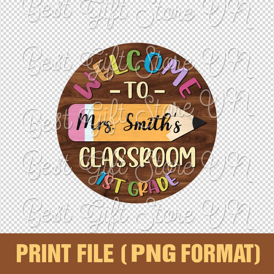 Custom Classroom Door Sign – Personalized Back to School Teacher Gift