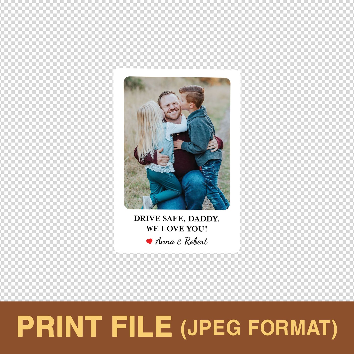Custom Photo Car Visor Clip, Fathers Day Gift For Dad, Gift for Husband