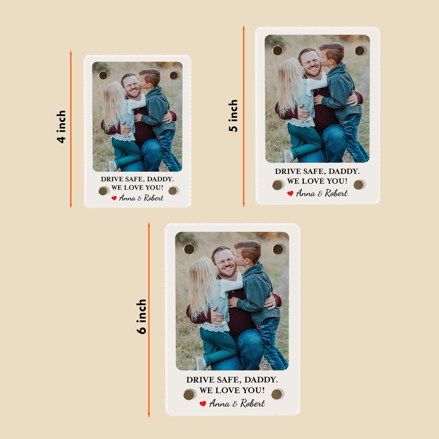 Custom Photo Car Visor Clip, Fathers Day Gift For Dad, Gift for Husband