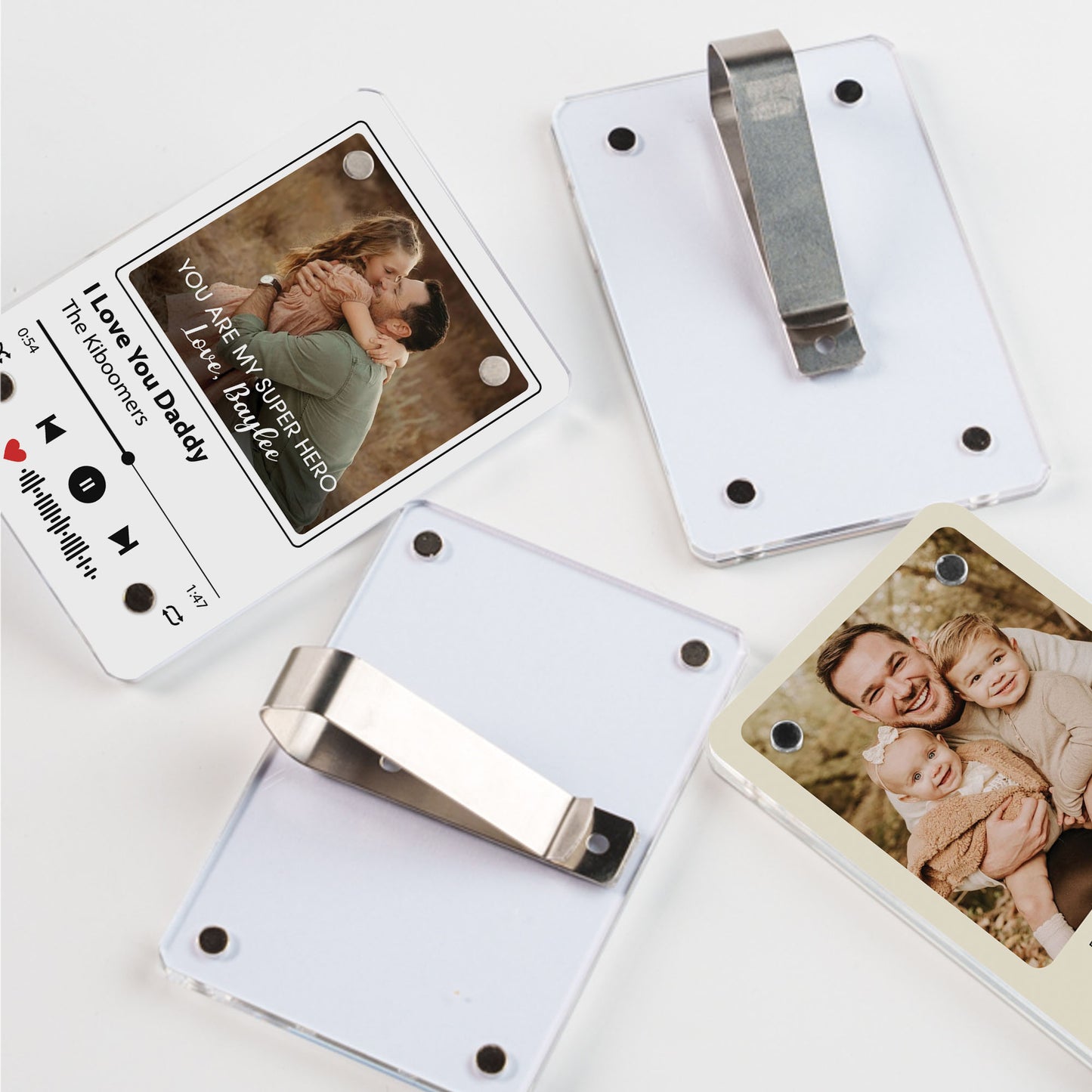 Personalized Photo Car Visor Clip Gift for Dad, Fathers Day Gifts, Gift for Grandpa