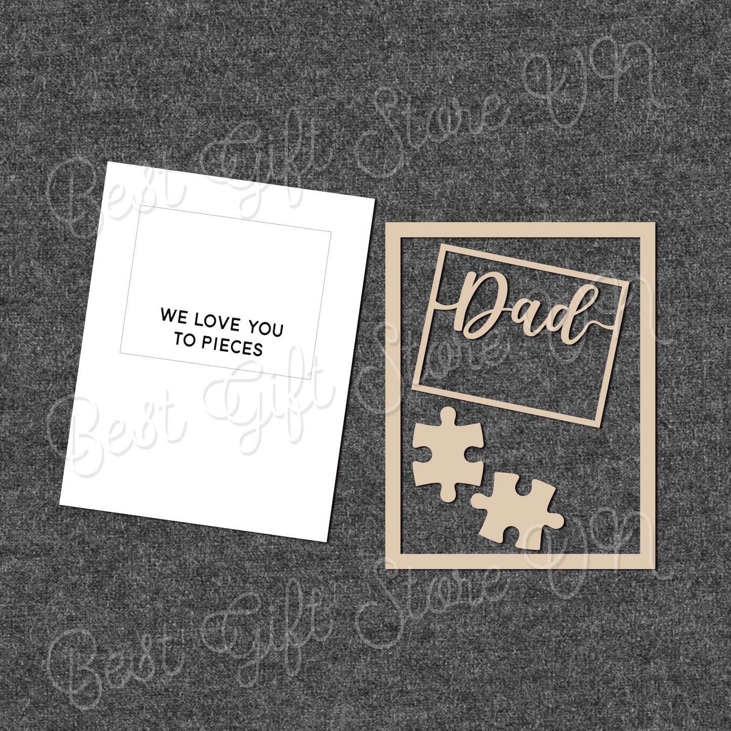Dad Puzzle Sign SVG - We Love You to Pieces - Instant Download