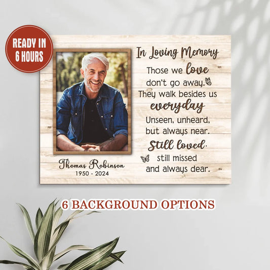Personalized In Loving Memory Wall Art Custom Photo Memorial Sign