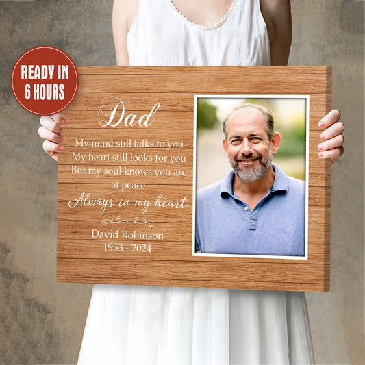 Dad Memorial Photo Print Personalized In Loving Memory Wall Art