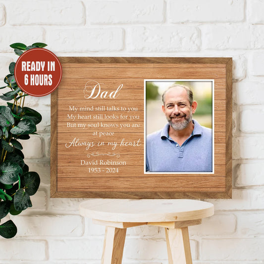 Dad Memorial Photo Print Personalized In Loving Memory Wall Art