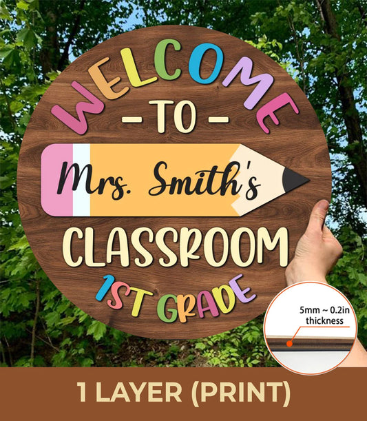Custom Classroom Door Sign – Personalized Back to School Teacher Gift