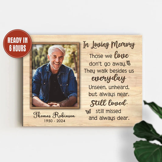 Personalized In Loving Memory Wall Art Custom Photo Memorial Sign