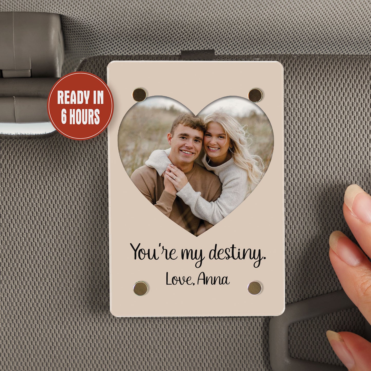 Personalized Sun Visor Photo Clip, Custom Picture Car Visor Clip, Drive Safe Gift, Anniversary Gift for Boyfriend