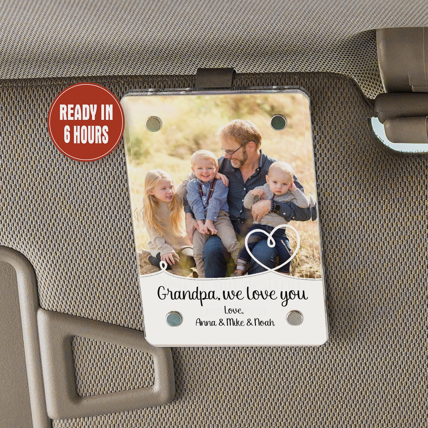 Personalized Sun Visor Photo Clip, Custom Picture Car Visor Clip, Drive Safe Gift, Anniversary Gift for Boyfriend